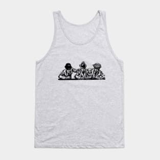 Three Men in Three Hats Tank Top